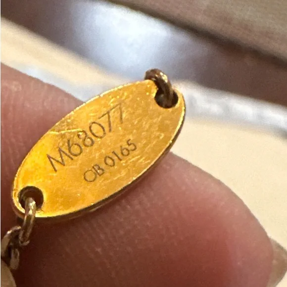 LOUIS VUITTON 2 Tone Gold and Silver Chain Bracelet w/ Dust Bag 7.2” Adjustable - Picture 9 of 12